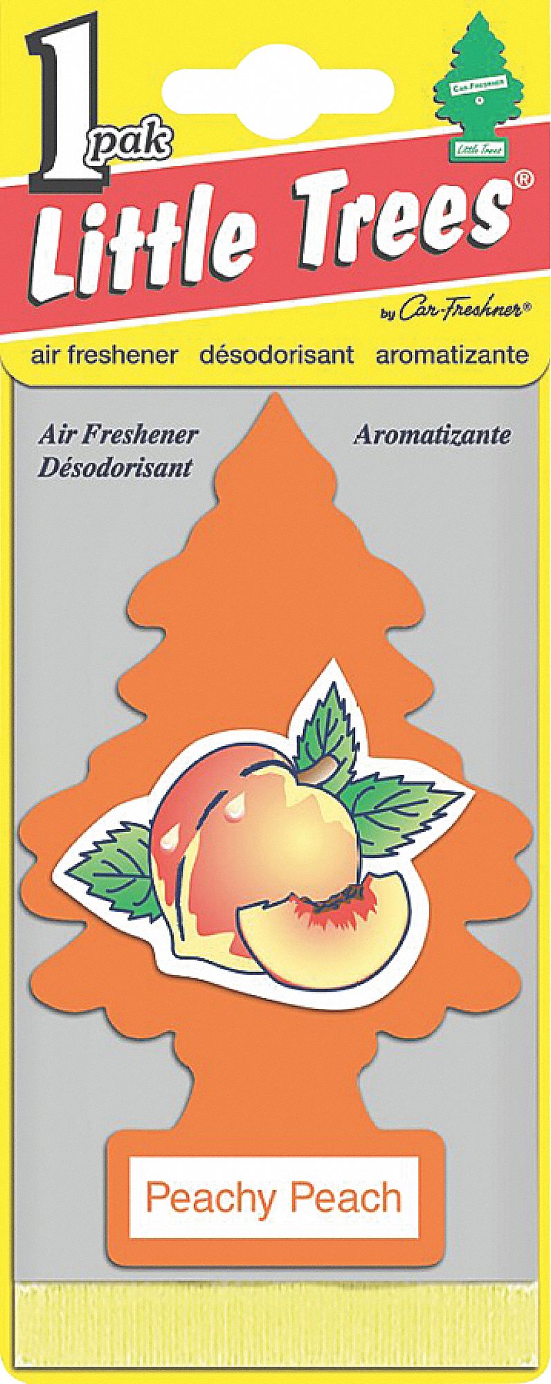 CAR FRESHENER, PEACHY PEACH, TREE TYPE