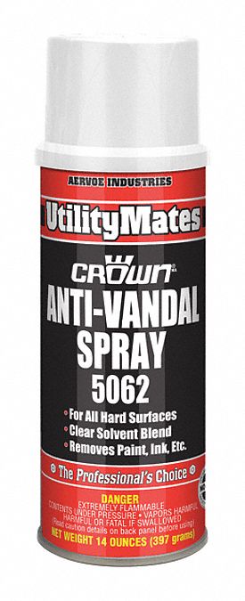 GRAFFITI REMOVER, ANTI-VANDAL CLEANER, CLEAR SOLVENT, 397 G AEROSOL CAN