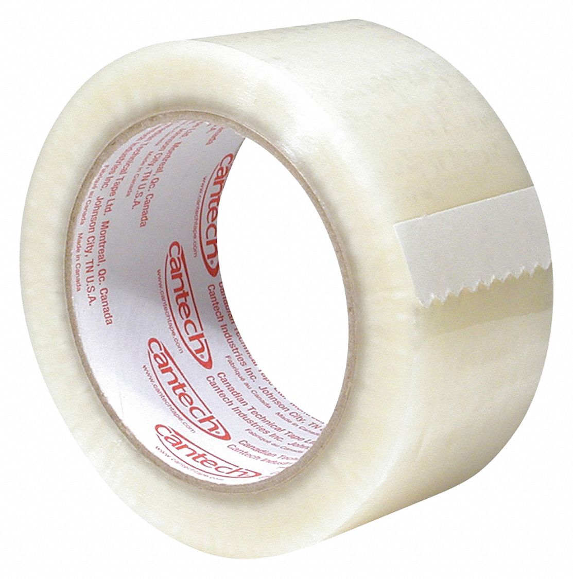 CARTON SEALING TAPE, CLEAR, 100 M L X 2 IN W, 1.50 MIL, POLYPROPYLENE/SYNTHETIC RUBBER