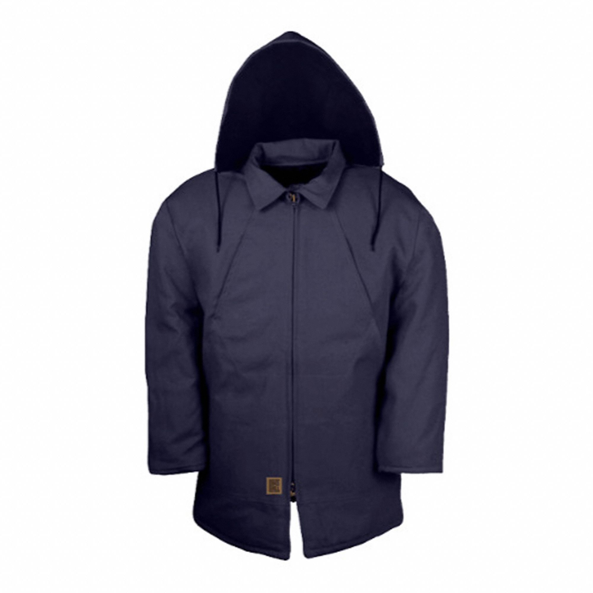 PARKA 124, BLEU MARINE, 4TG, CAPUCHE AMOVIBLE, COTON, POIDS DU TISSU 10OZ