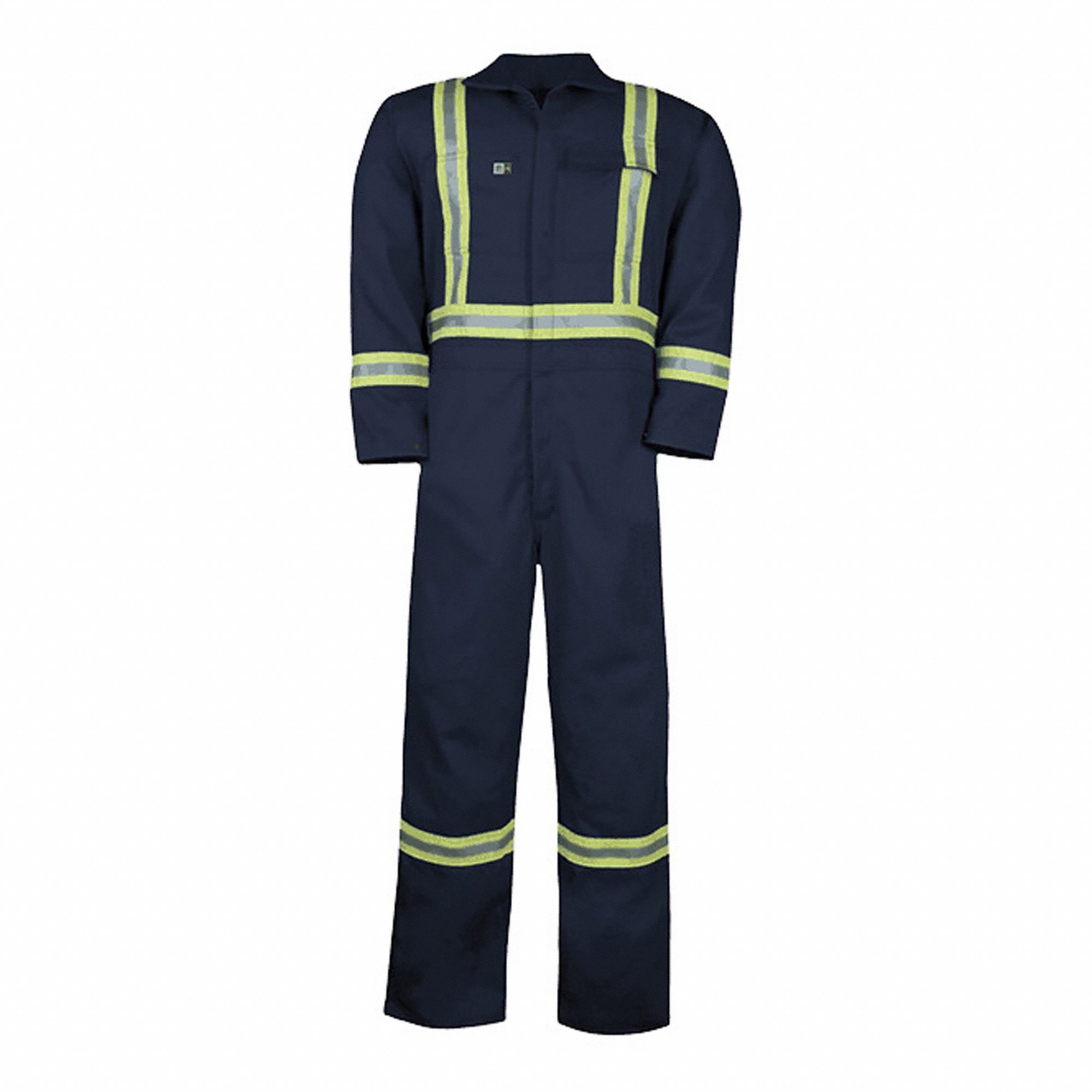 MEN'S FLAME-RESISTANT COVERALLS, 4XL, NAVY, 9 OZ FABRIC WEIGHT, 7 POCKETS