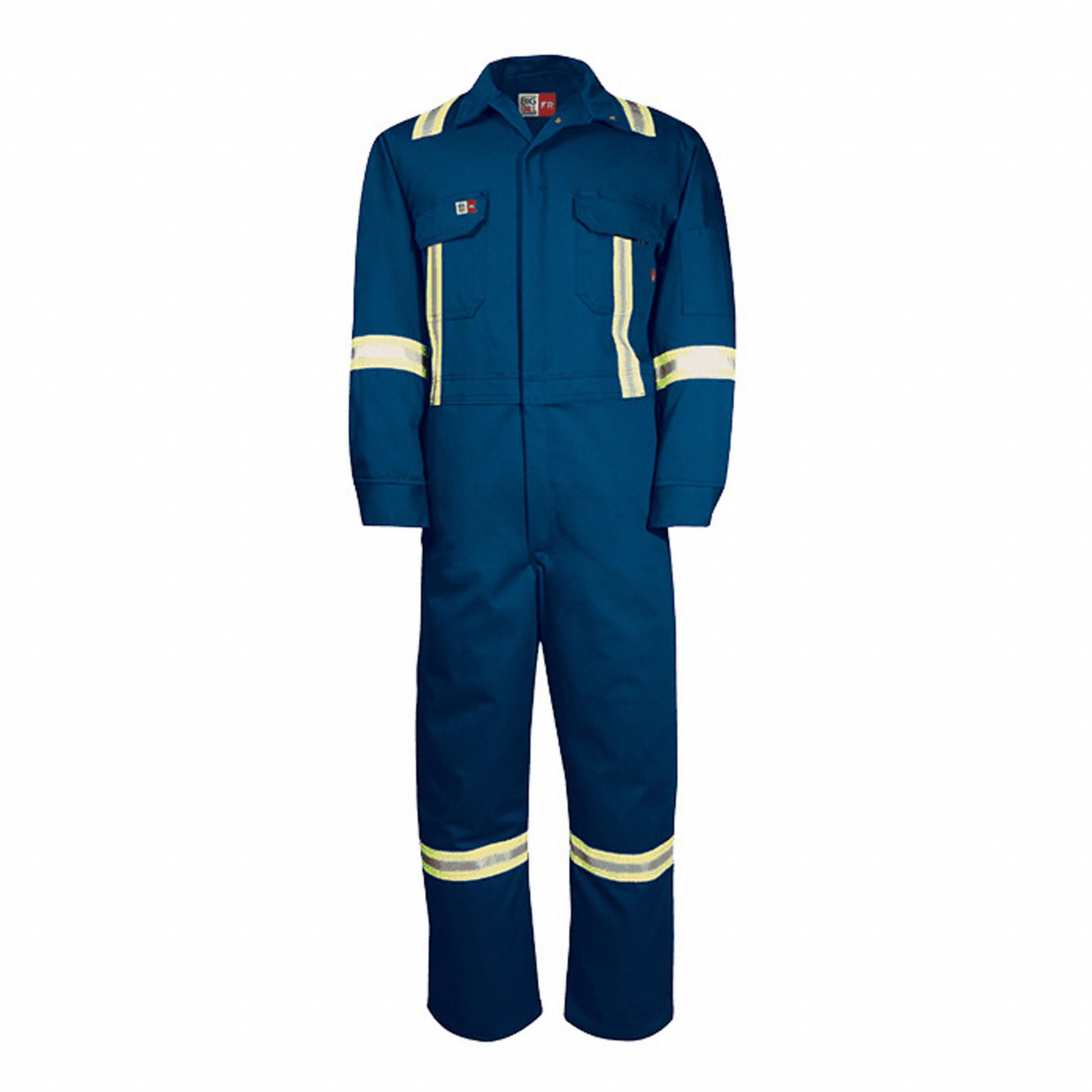 MEN'S FLAME-RESISTANT COVERALLS, 60, BLUE, 9 OZ FABRIC WEIGHT, 8 POCKETS