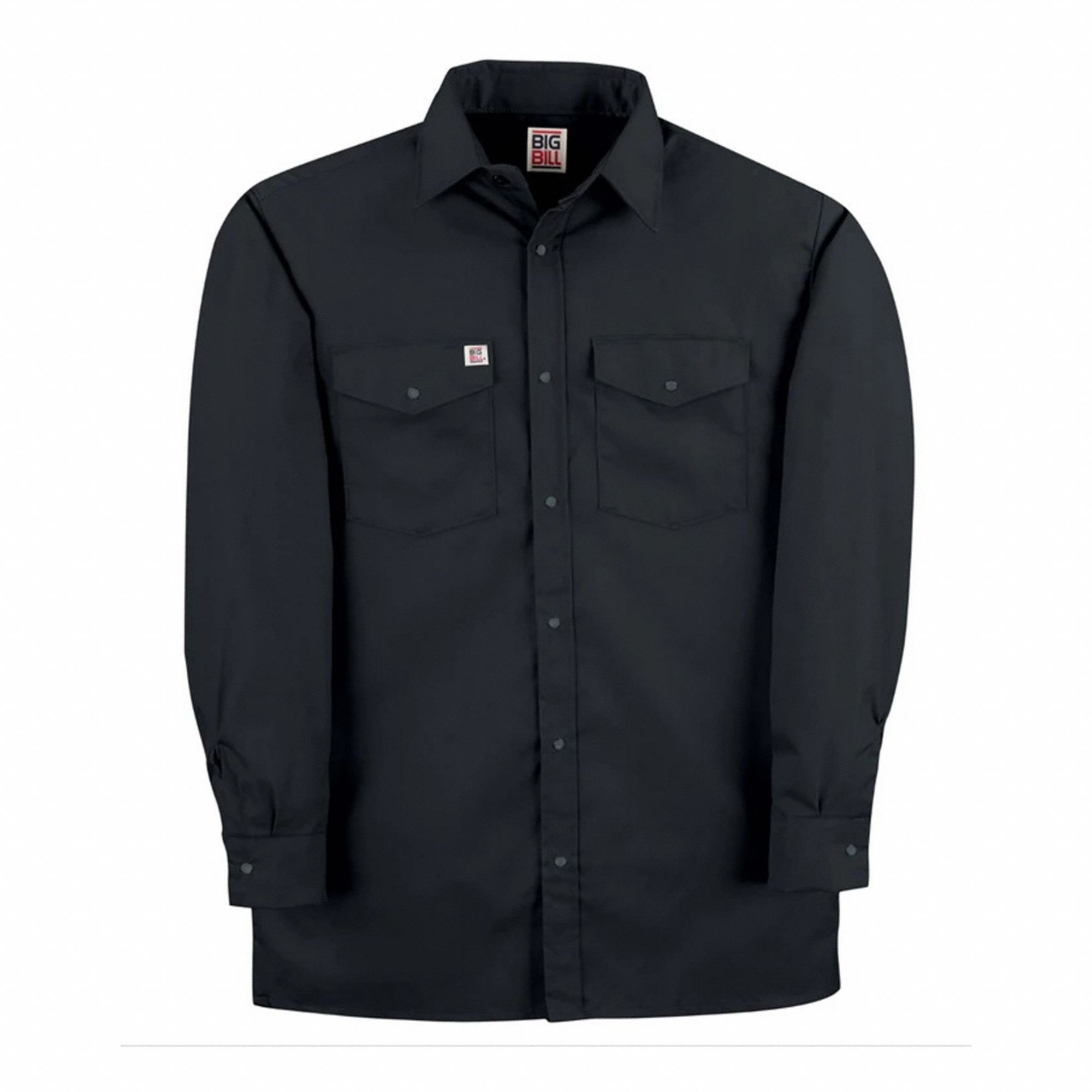 CHEMISE DE TRAVAIL 247, BLEU MARINE, 5TG LONG, 35% COTON/65% POLYESTER, 6OZ, BOUTONS-PRESSION, MANCHES LONGUES