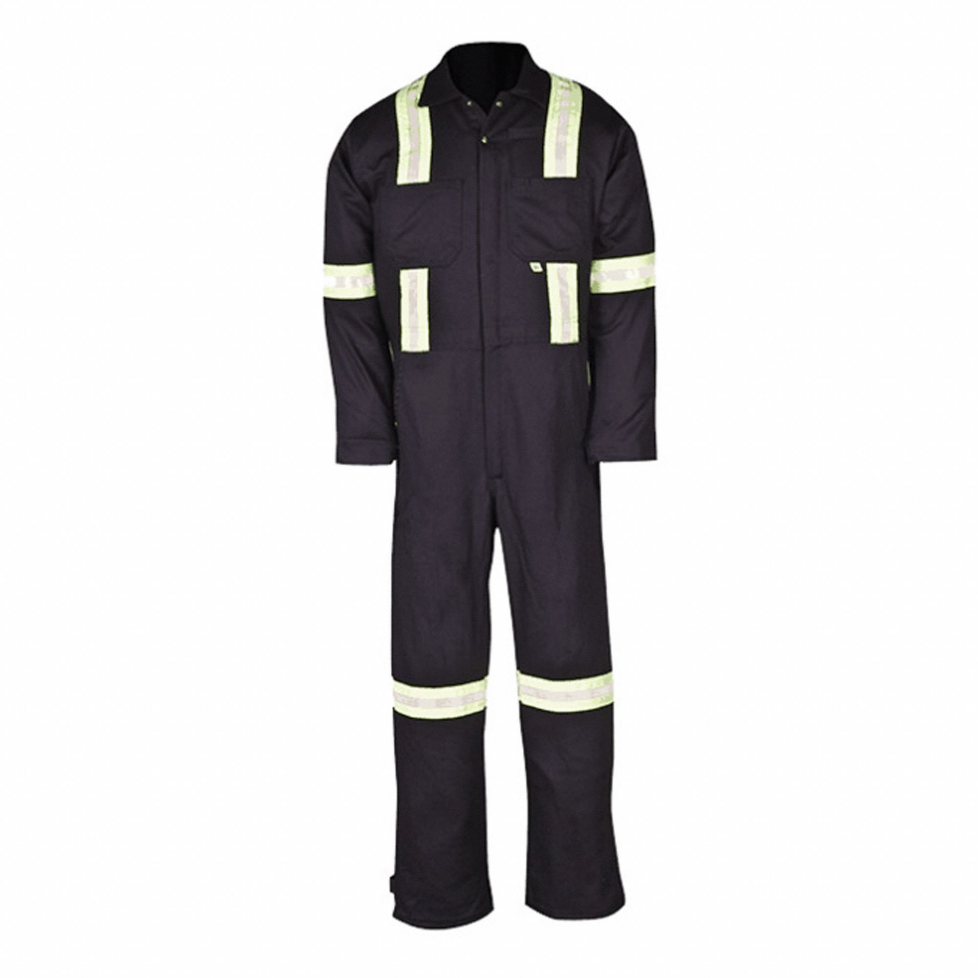 414VBF COVERALLS, NAVY, 44T, COTTON DRILL, 6 FT 1 IN TO 6 FT 3 IN, 8.5 OZ FABRIC WEIGHT