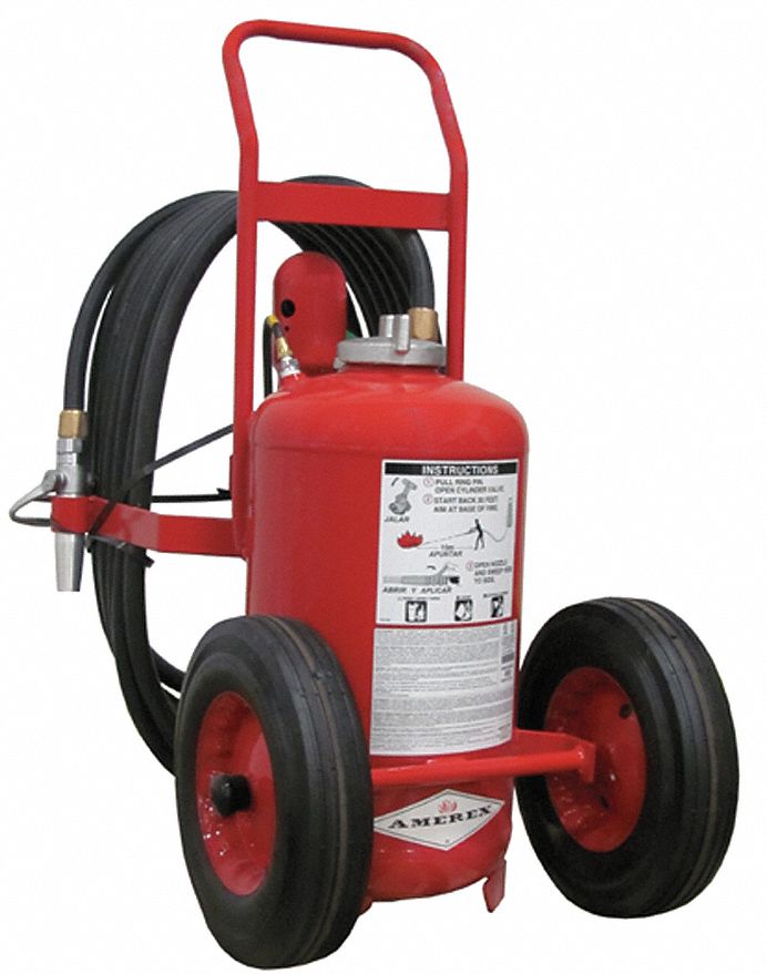 Wheeled Fire Extinguisher ABC Red