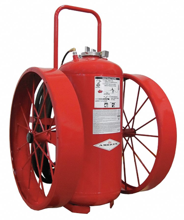 Wheeled Fire Extinguisher: 300 lb Extinguisher Capacity, 320B:C, Potassium Bicarbonate