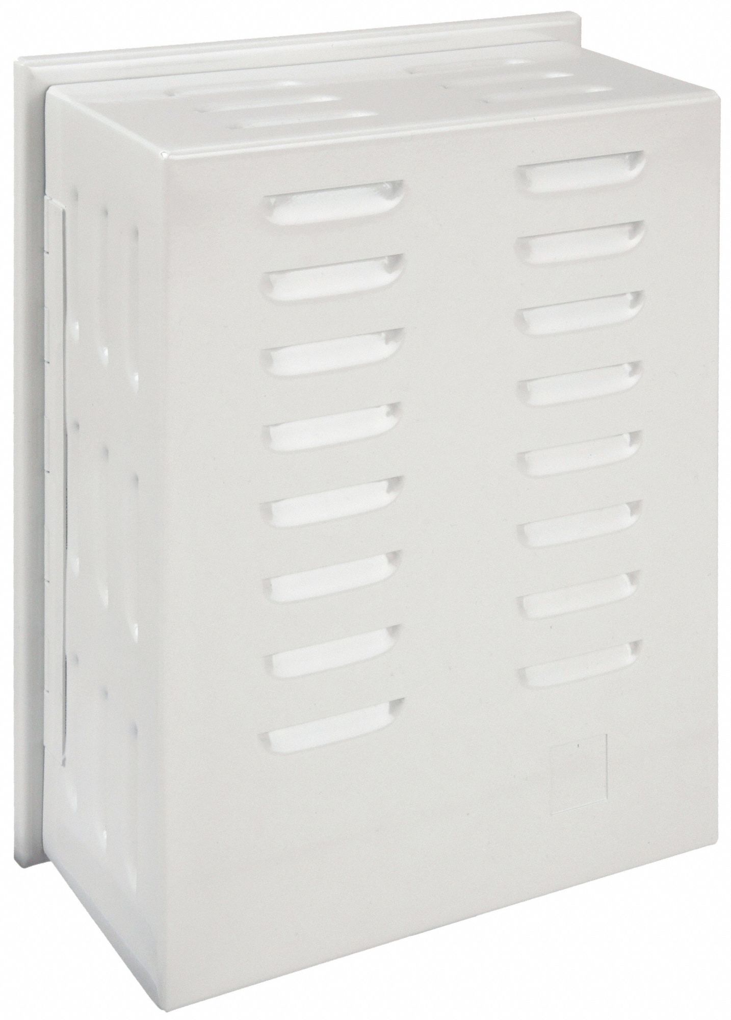 UNIVERSAL THERMOSTAT GUARD, HINGED, OFF-WHITE, RING BASE/SOLID BASE, SINGLE WALL