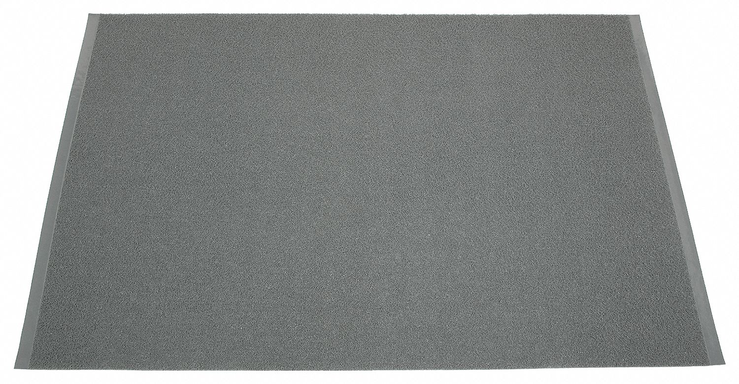 ENTRANCE MAT,GREY,6 FT L,4 FT W
