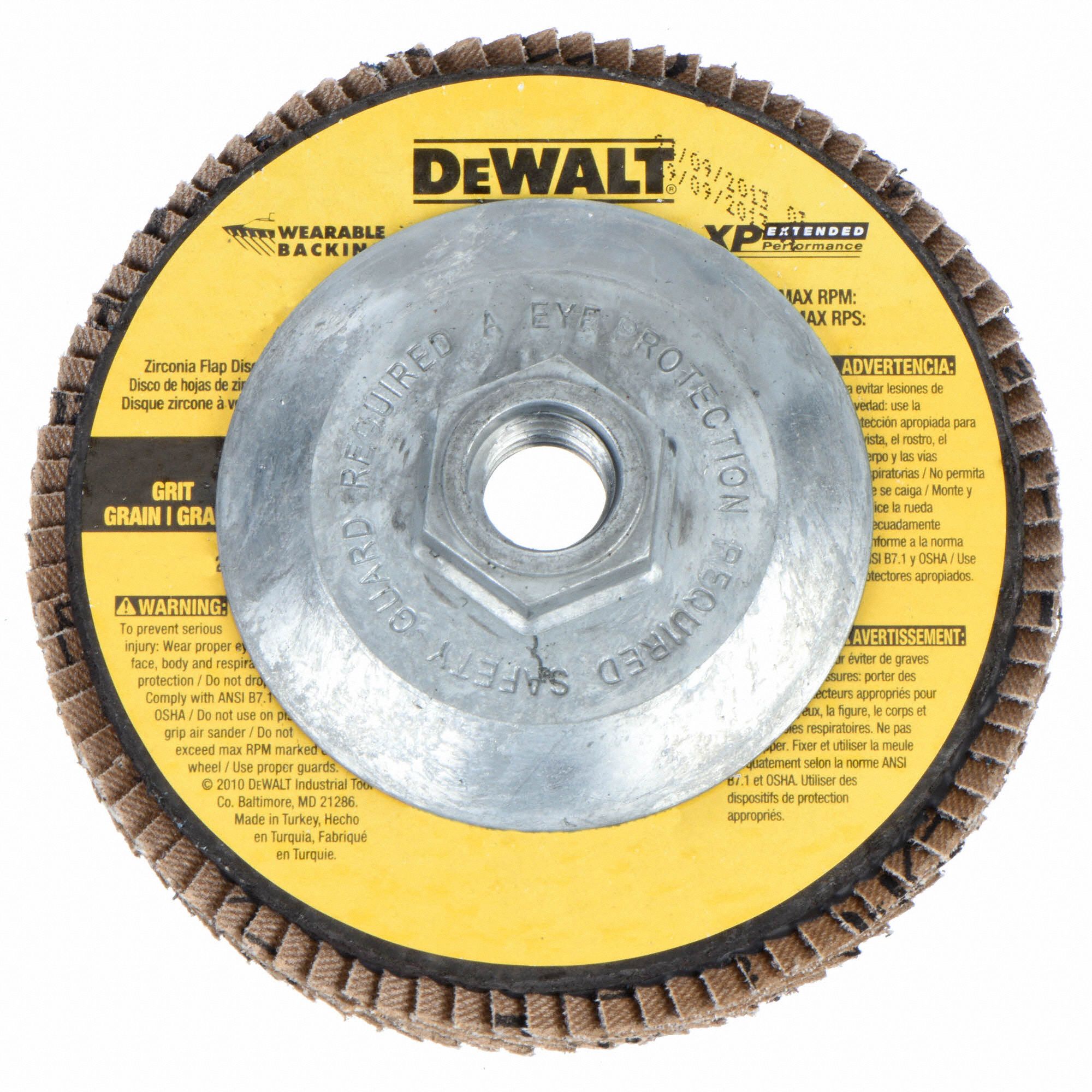 DEWALT Flap Disc, 4.5 In, 5/811 AH, 40G, T27, ZA 13J196DW8210H Grainger