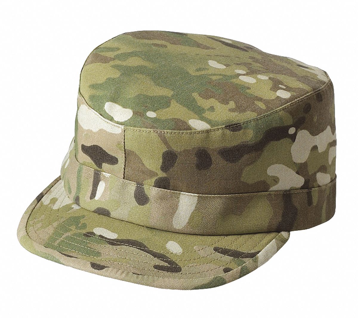 PROPPER Patrol Cap: Camo, 7-1/4 in, Cap Hat, 50% Cotton Ripstop Quarpel  Treated/50% Nylon Material