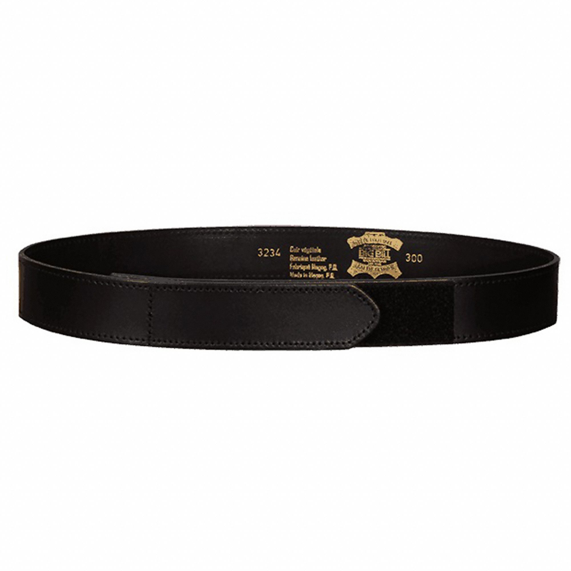 JA300 FIRE-RESISTANT LEATHER BELT, HOOK & LOOP, BLACK, 36/38 IN