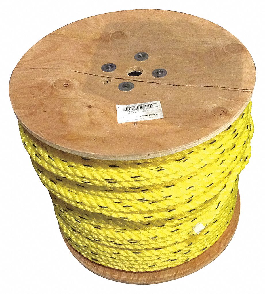 ROPE, YELLOW, 1200 FT X 3/4 IN DIA, POLYPROPYLENE