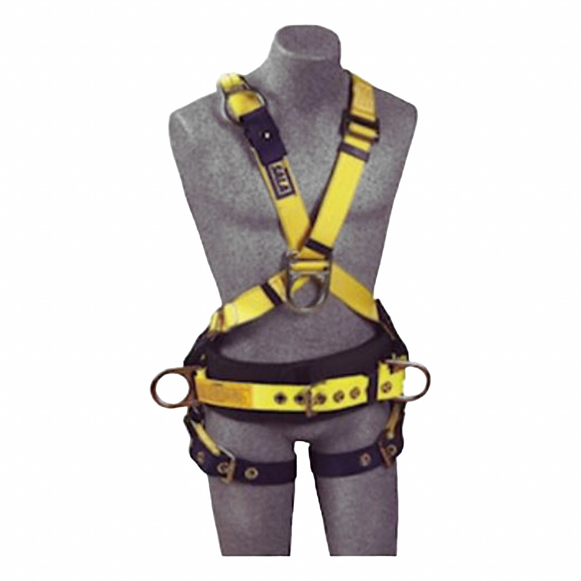 DELTA FALL PROTECTION HARNESS, L, BACK/CHEST D-RING, BELT, CROSSOVER
