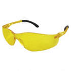 SAFETY GLASSES, PLASTIC/PC, ANTI-SCRATCH, AMBER, CSA, UV, INTEGRATED NOSEPIECE
