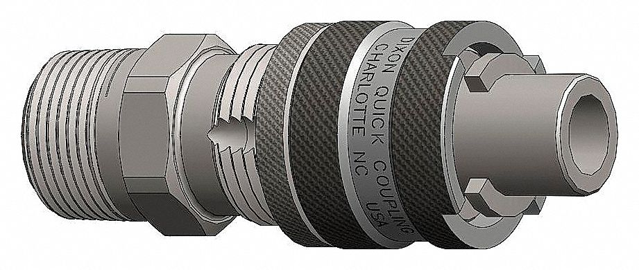 QUICK CONNECT HOSE COUPLING, ½ IN BODY SIZE, ½ IN HOSE FITTING SIZE, MNPT