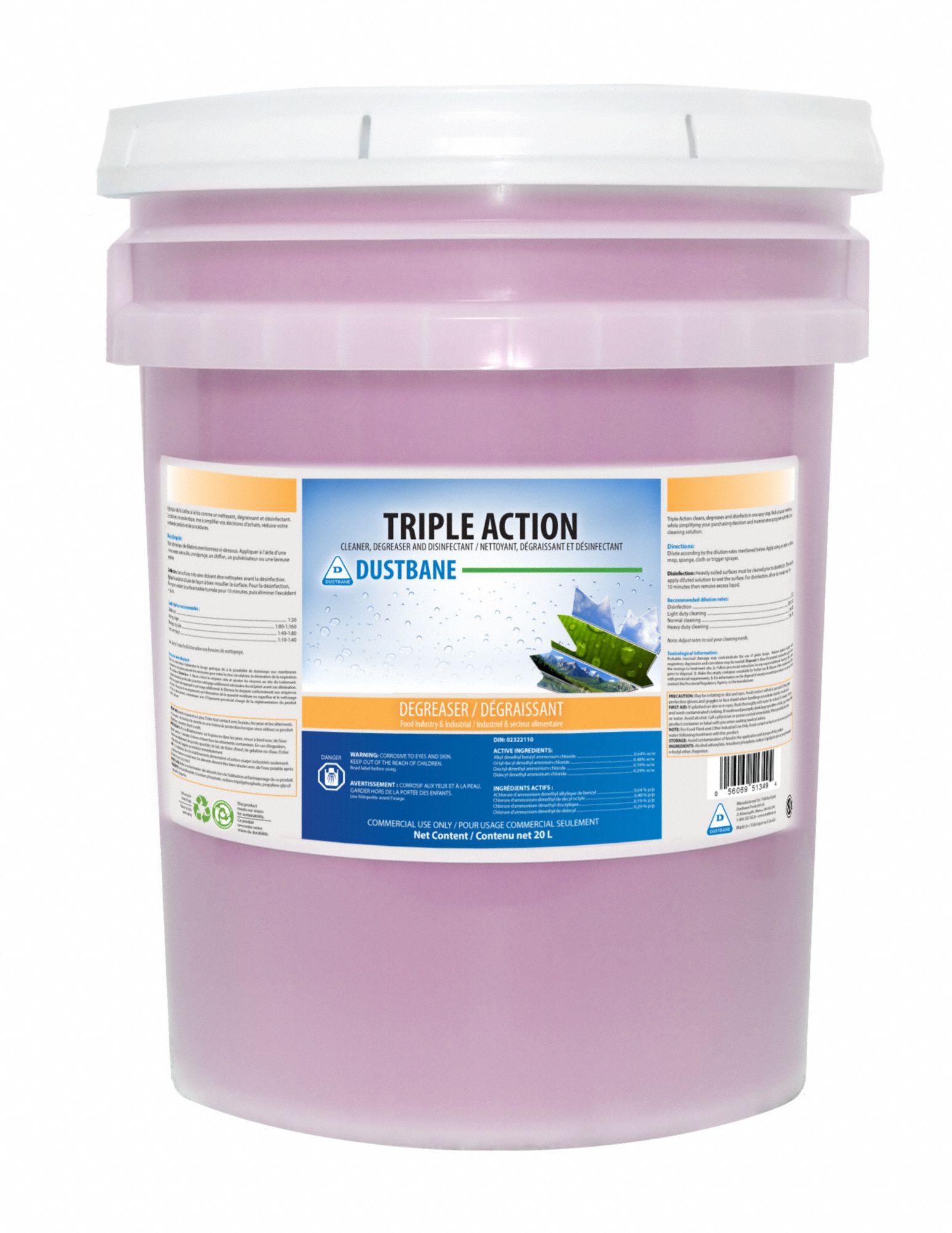 DÉGRAISSANT TRIPLE ACTION, NON PARFUMÉ, 20 LITRES