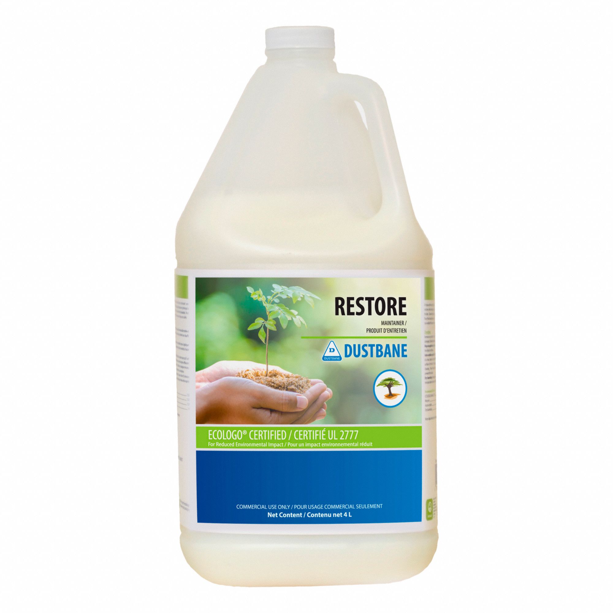 FLOOR MAINTAINER, NON-YELLOWING, WHITE, 4 L, DETERGENT/WAX POLYMER