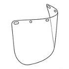 FACESHIELD VISOR, FORMED, CLEAR, PC, 15½X8X0.04 IN, FOR USE WITH HEADGEAR AND BRACKETS