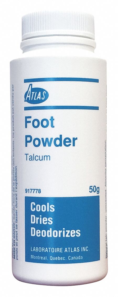 FOOT POWDER, TALCUM, 50 G BOTTLE