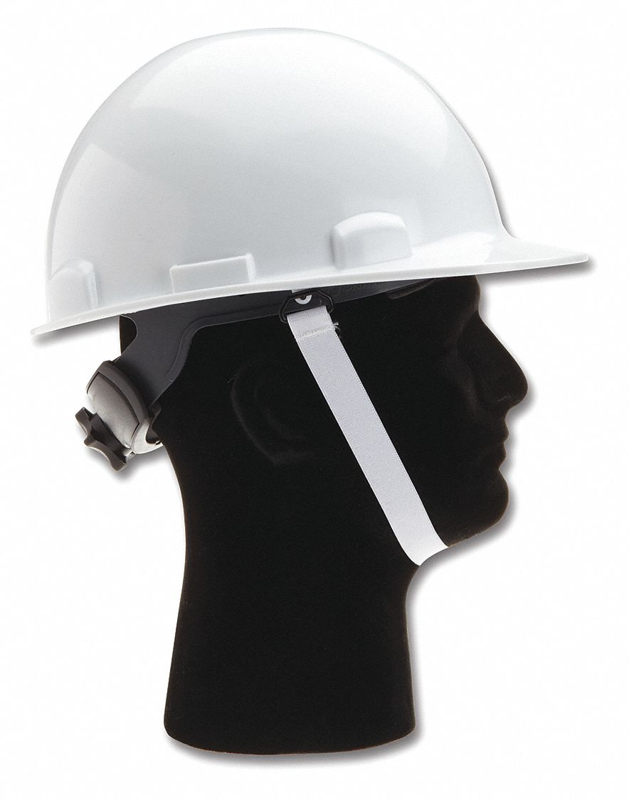 HARD HAT CHIN STRAP, 2-PT SUSPENSION, WHITE