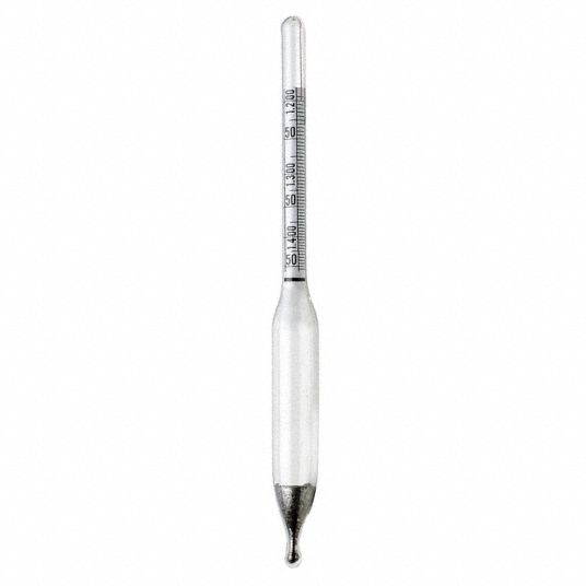 DURAC Hydrometer: Specific Gravity, 0.002, 1.400/1.620, Liquids Heavier  Than Water