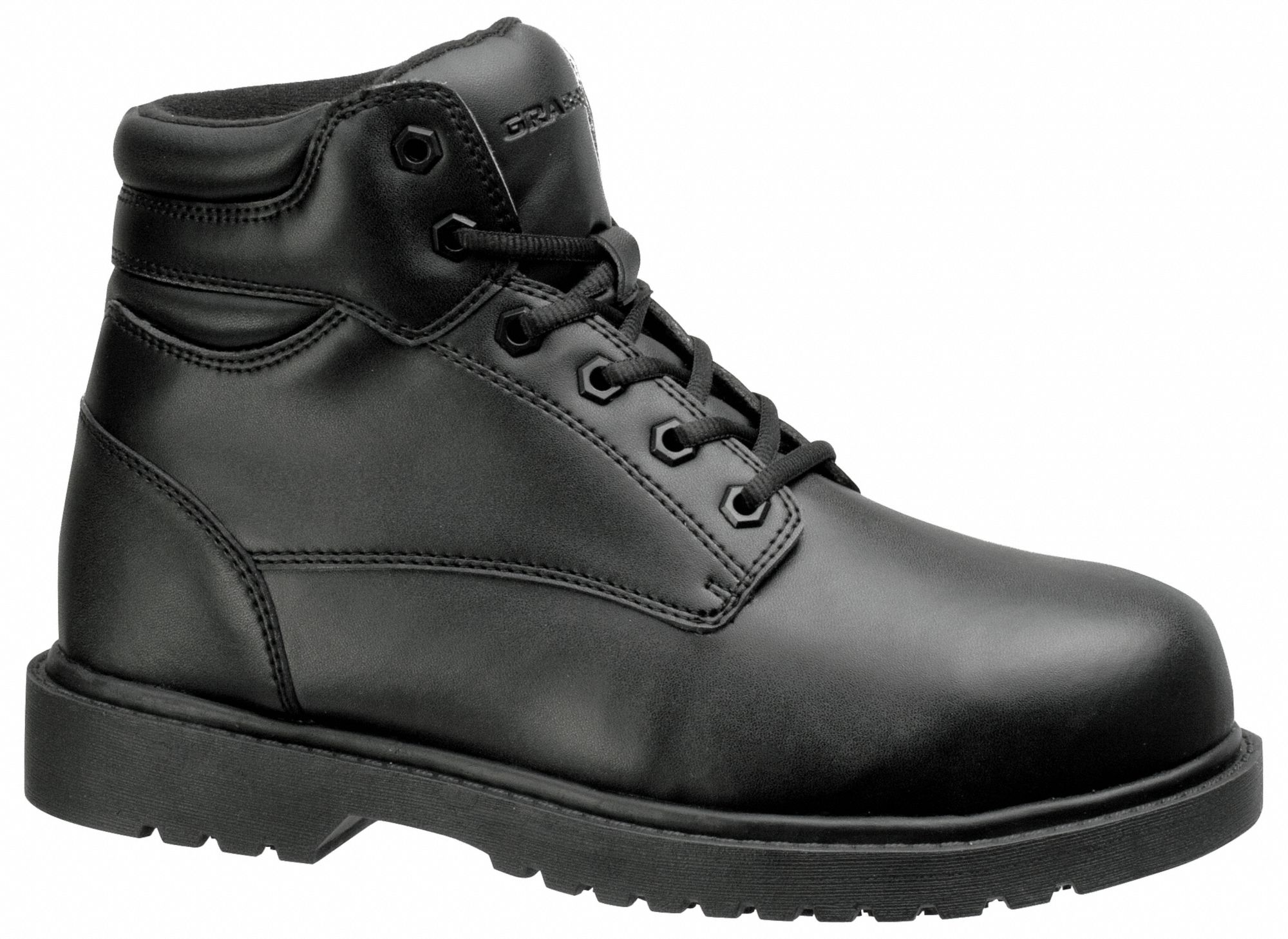 men's black leather work boots