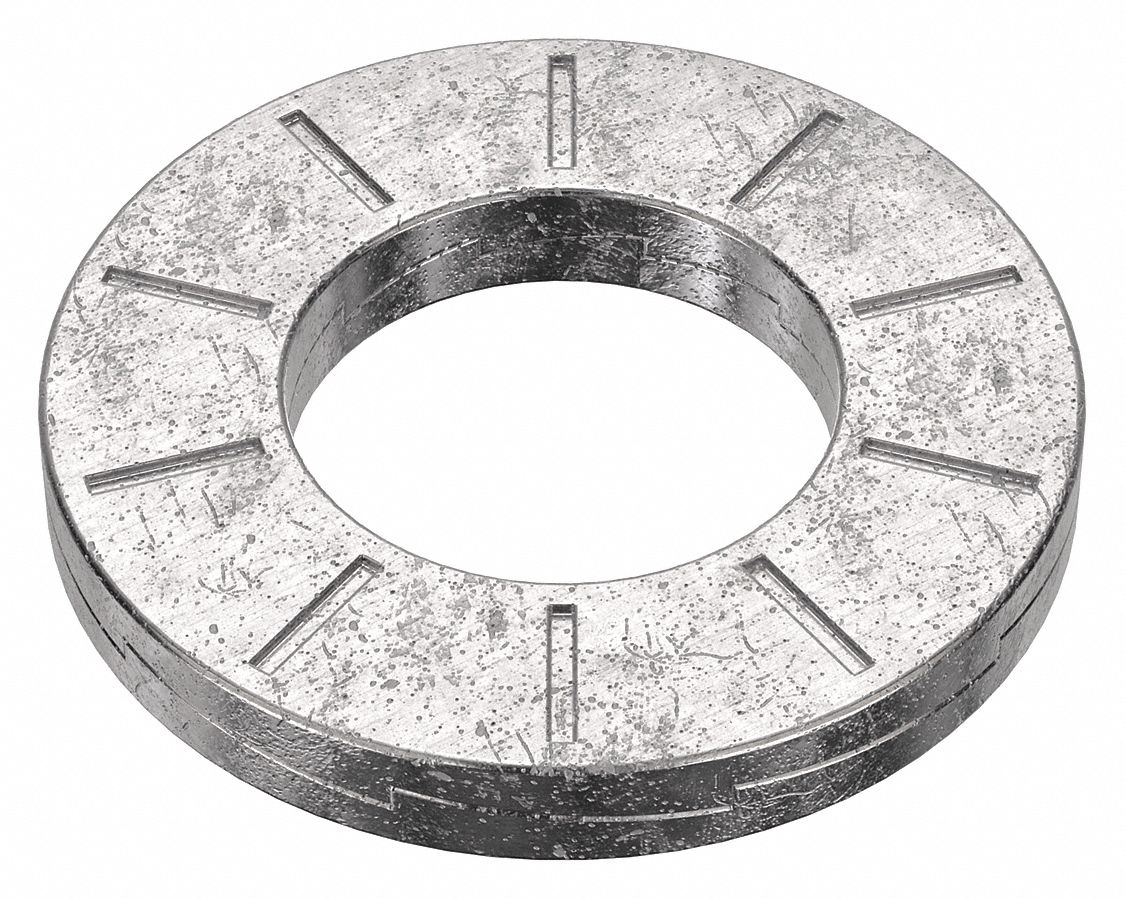 Wedge Lock Washer: 254, Stainless Steel, 1/2 in Screw Sz, 17/32 in Max. Inside Dia, 254, 4 PK