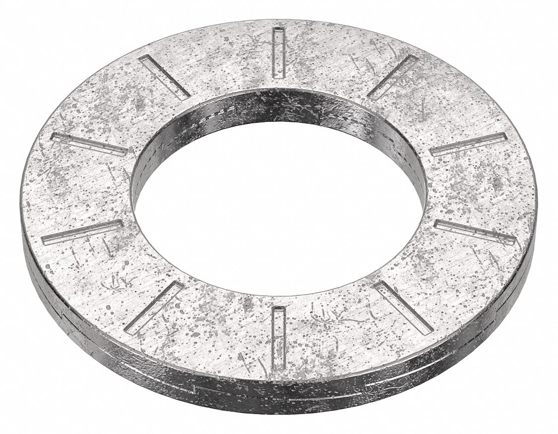 Wedge Lock Washer: 254, Stainless Steel, M18 Screw Sz, 19.56 mm Max. Inside Dia, 254, Reusable, 2 PK