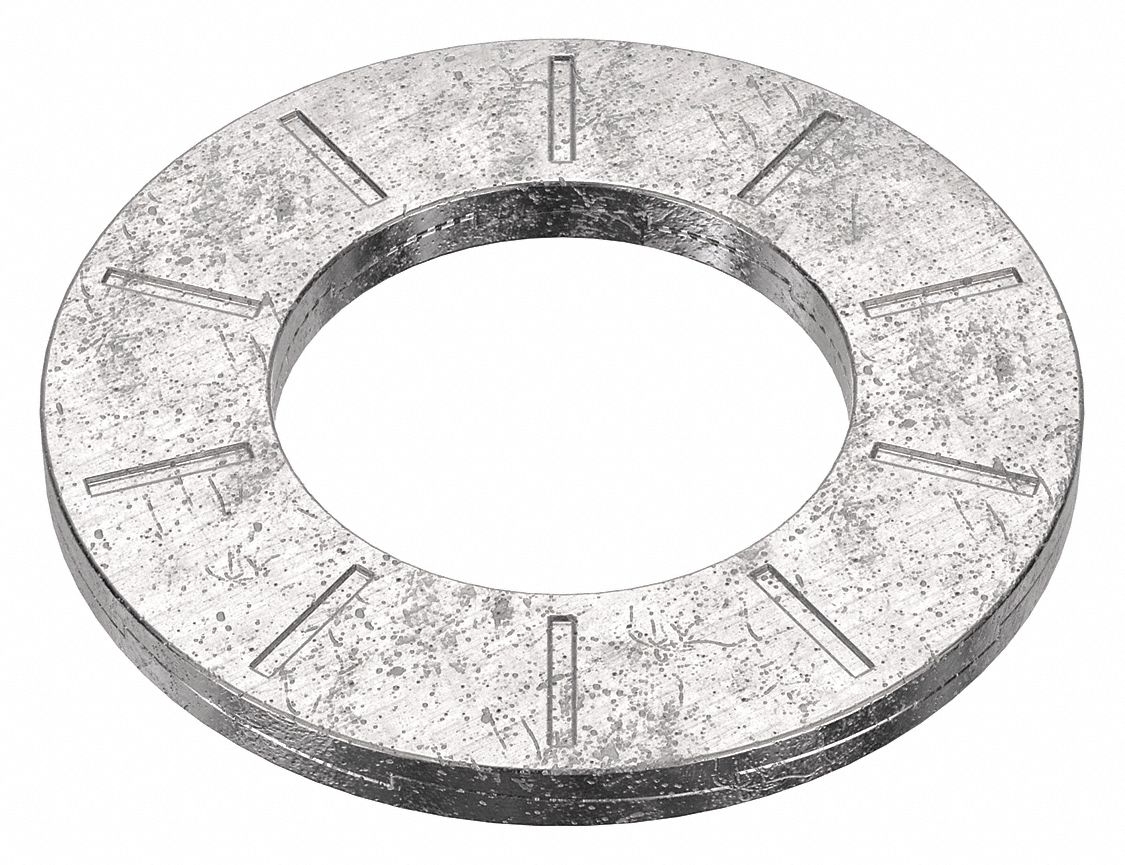Wedge Lock Washer: 254, Stainless Steel, 7/8 in Screw Sz, 59/64 in Max. Inside Dia, 1/8 in Max Thick