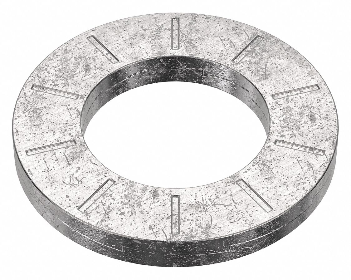 Wedge Lock Washer: 254, Stainless Steel, 1 in Screw Sz, 1 3/32 in Max. Inside Dia, 1/8 in Max Thick