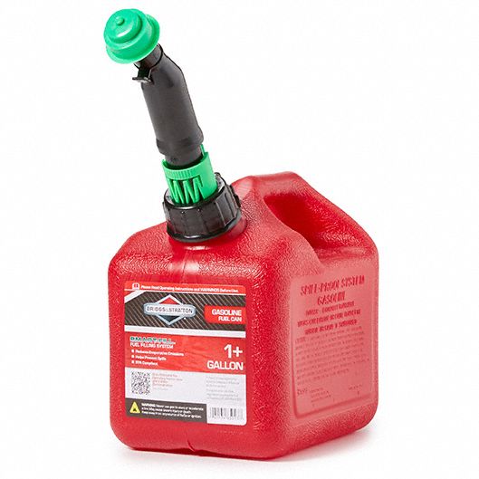 Red Polyethylene Gas Can BRIGGS /& STRATTON 85013G 1 gal