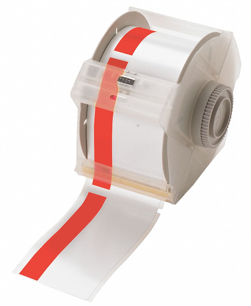 2 1/4 in x 100 ft, Vinyl, Continuous Label Roll 13K866113155 Grainger