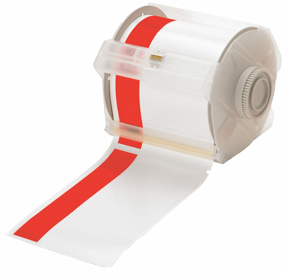 4 in x 100 ft, Vinyl, Continuous Label Roll 13K872113161 Grainger