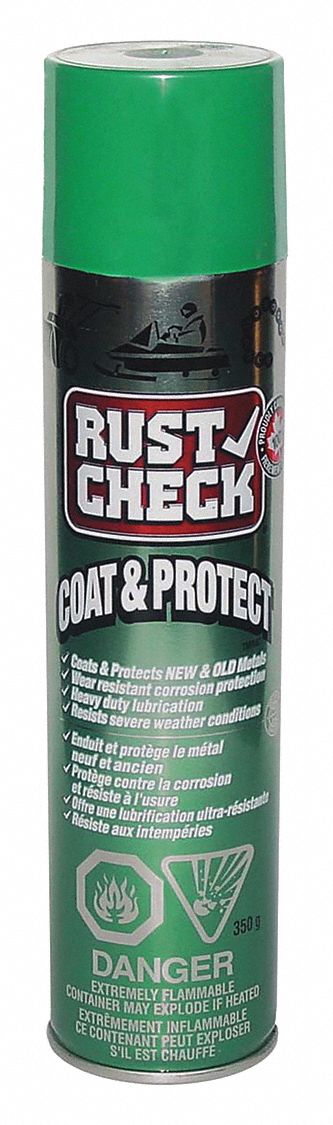 RUST CHECK COAT & PROTECT, AEROSOL CAN, 21 TO 33  ° C, CLEAR, 16 OZ