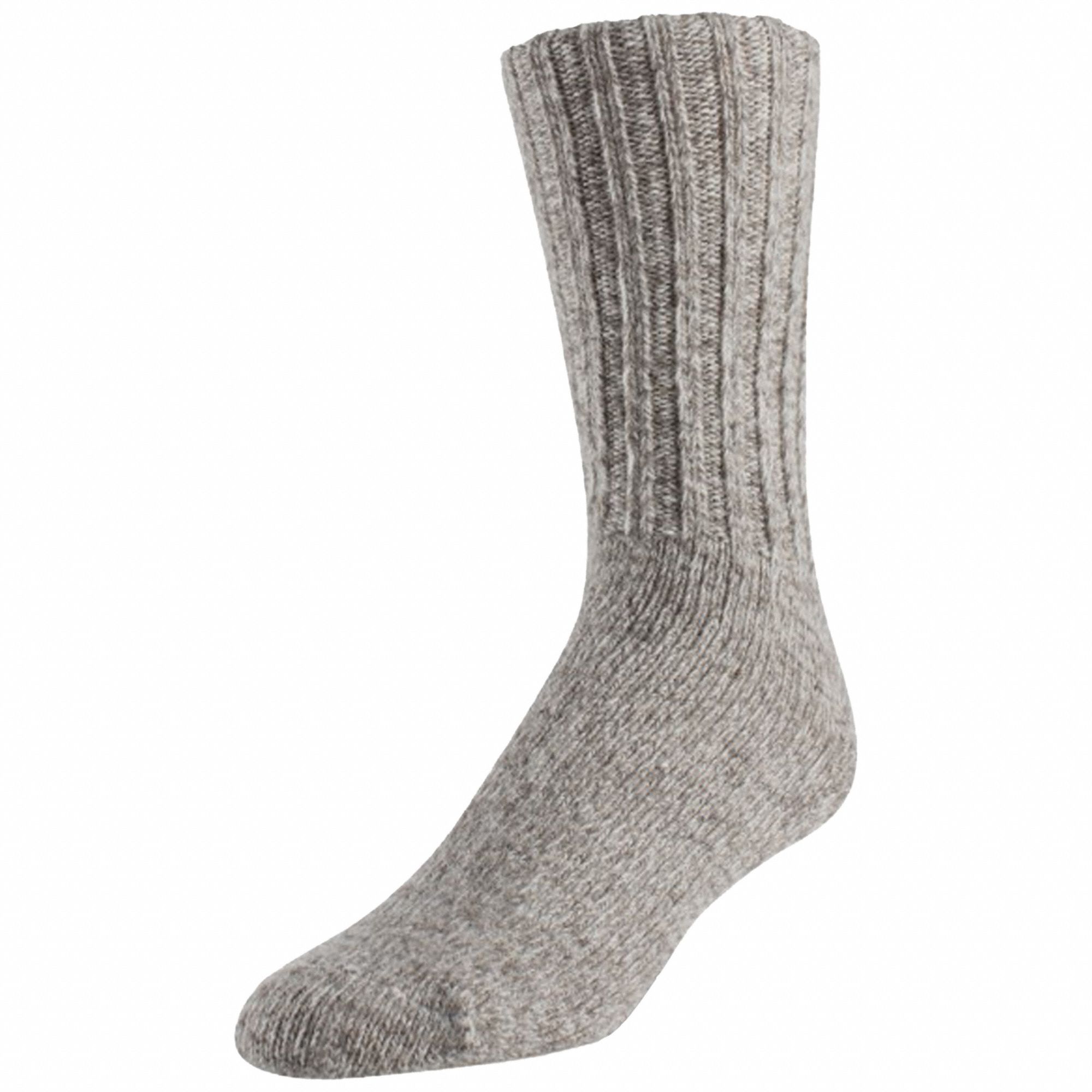 BAS HOMME, POINTURE 10 À 13, LAINE/NYLON/ÉLASTHANNE, GRIS, INDICE DE CHALEUR 3/4, À UTILISER AVEC BOTTES