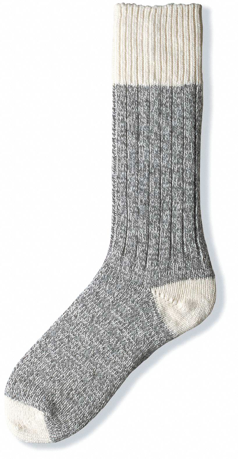 DURAY HEAVY WORK SOCKS, 10-13, MEN, GRY/WHT, 30 CM,  WOOL/POLYPROPYLENE/NYLON/SPANDEX - Socks & Liners - DVL165ST