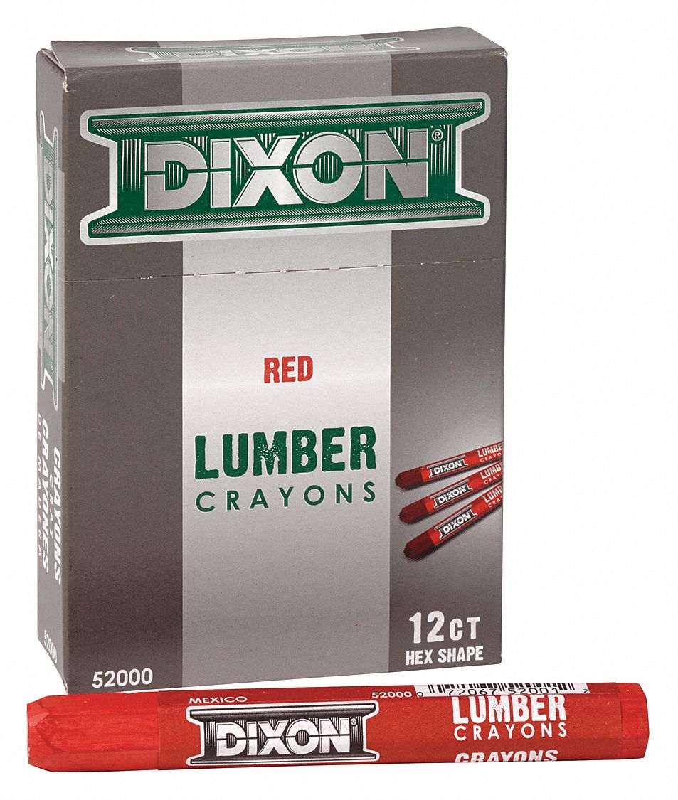 CRAYON LUMBER HEX RED