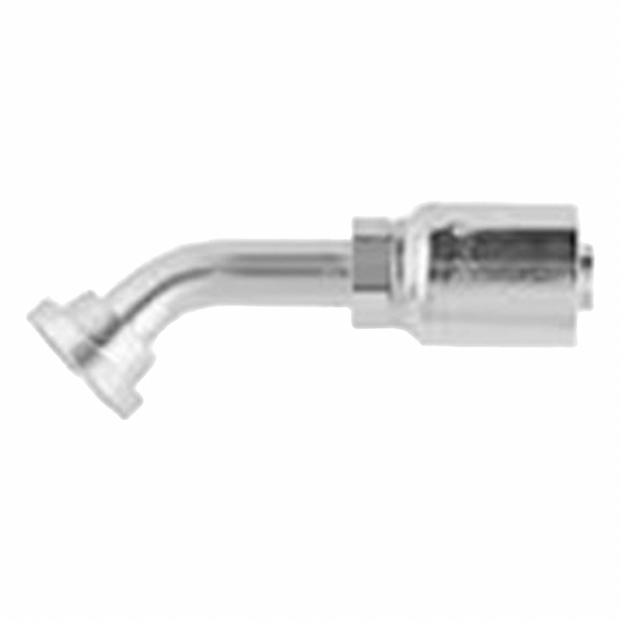 HYDRAULIC HOSE FITTING, STEEL, 45 ° , 1¼ IN ID, HOSE END X SAE CODE 61 FLANGE, 1¼ AND 1½ IN FITTINGS