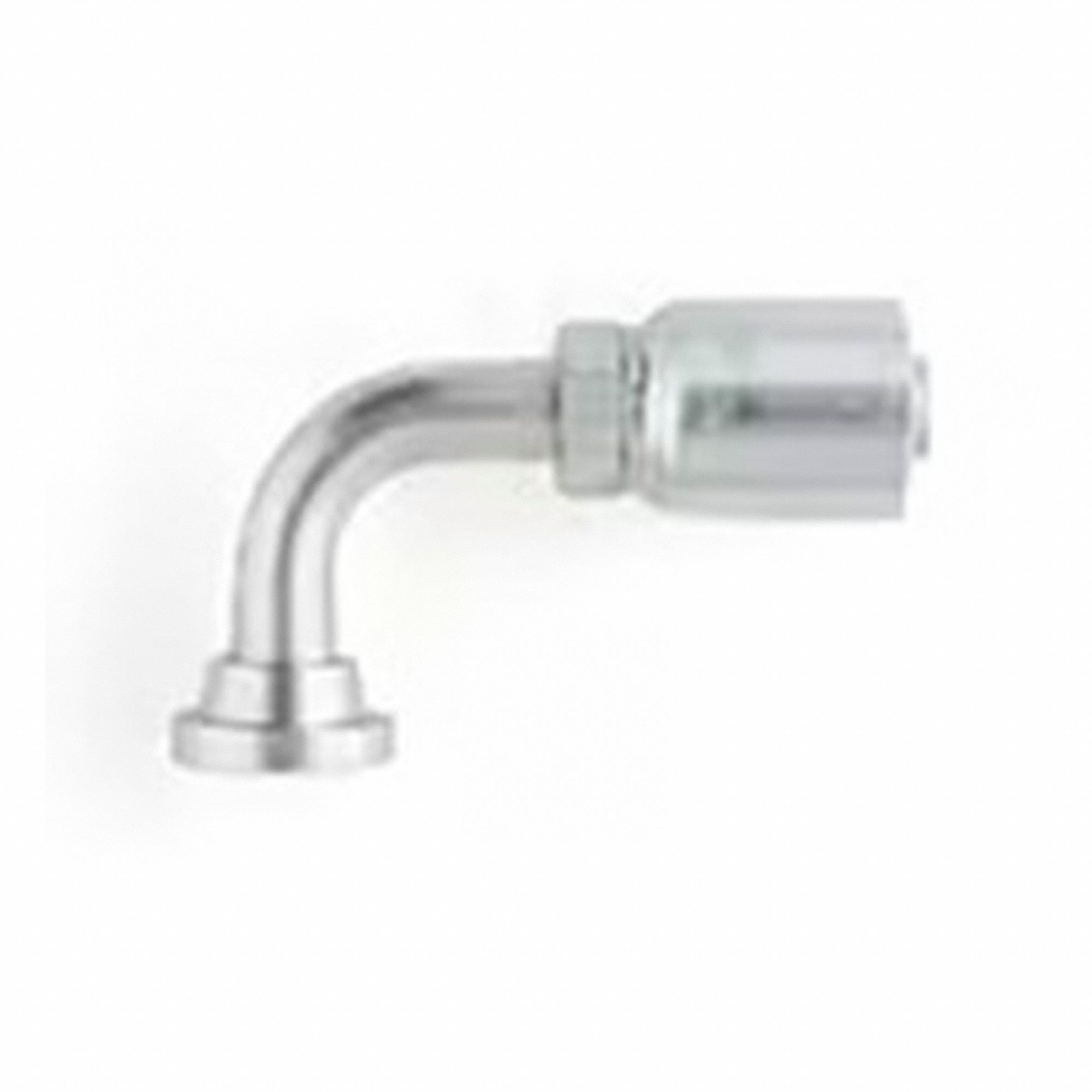 HYDRAULIC HOSE FITTING, BARBED, CRIMPED, 90 °  ELBOW, BITE/WIRE, SPLIT FLANGE, CODE 61, 1 1/2 IN, ST
