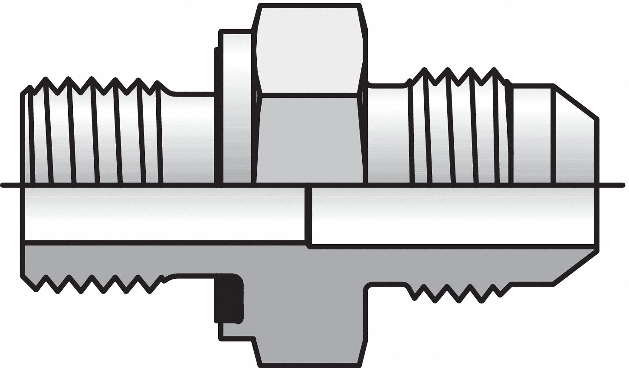 SAE J514 ADAPTER, MALE BSPP TO MALE JIC