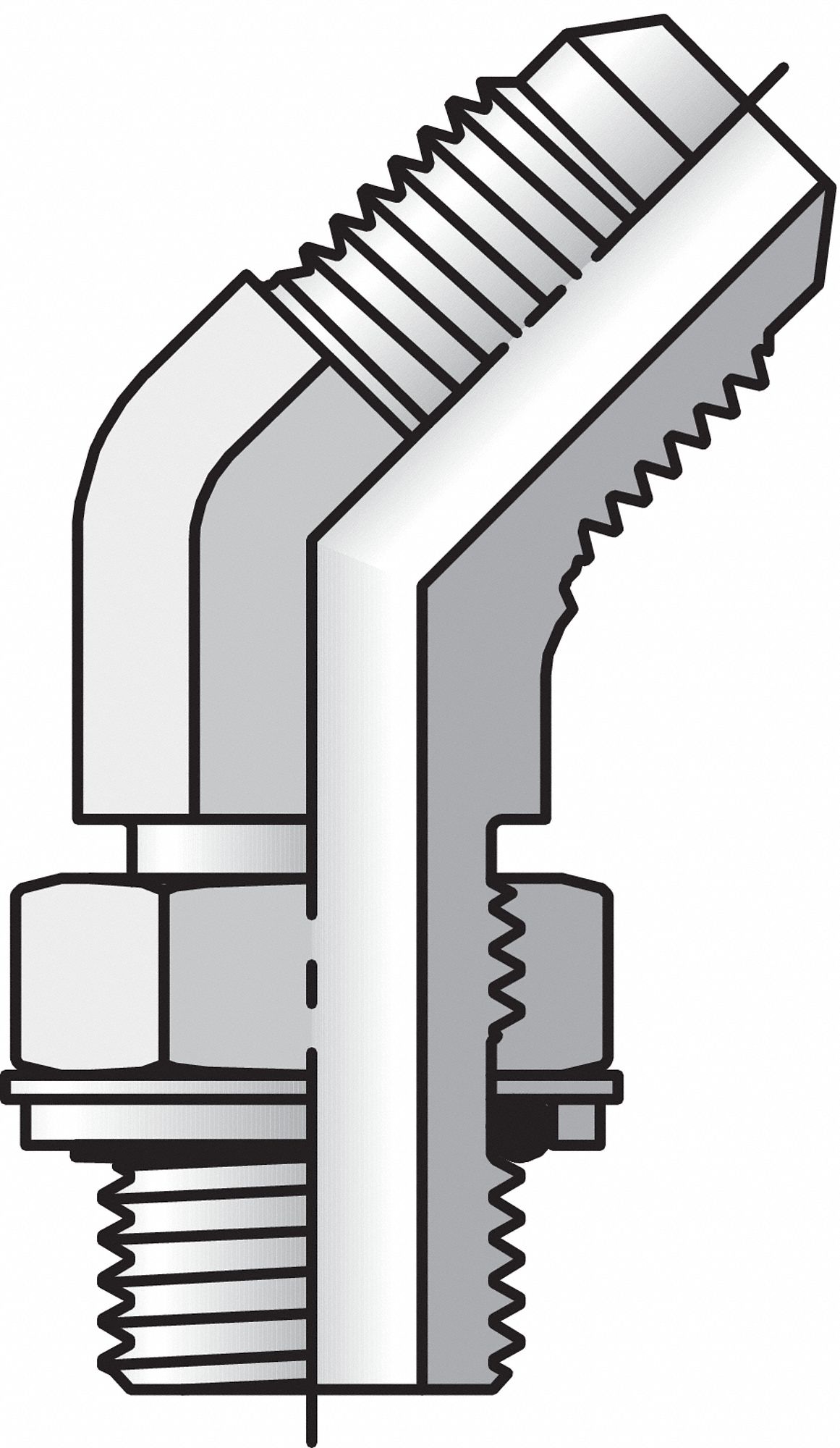 JIC M-BSPP M 45 DEGRES