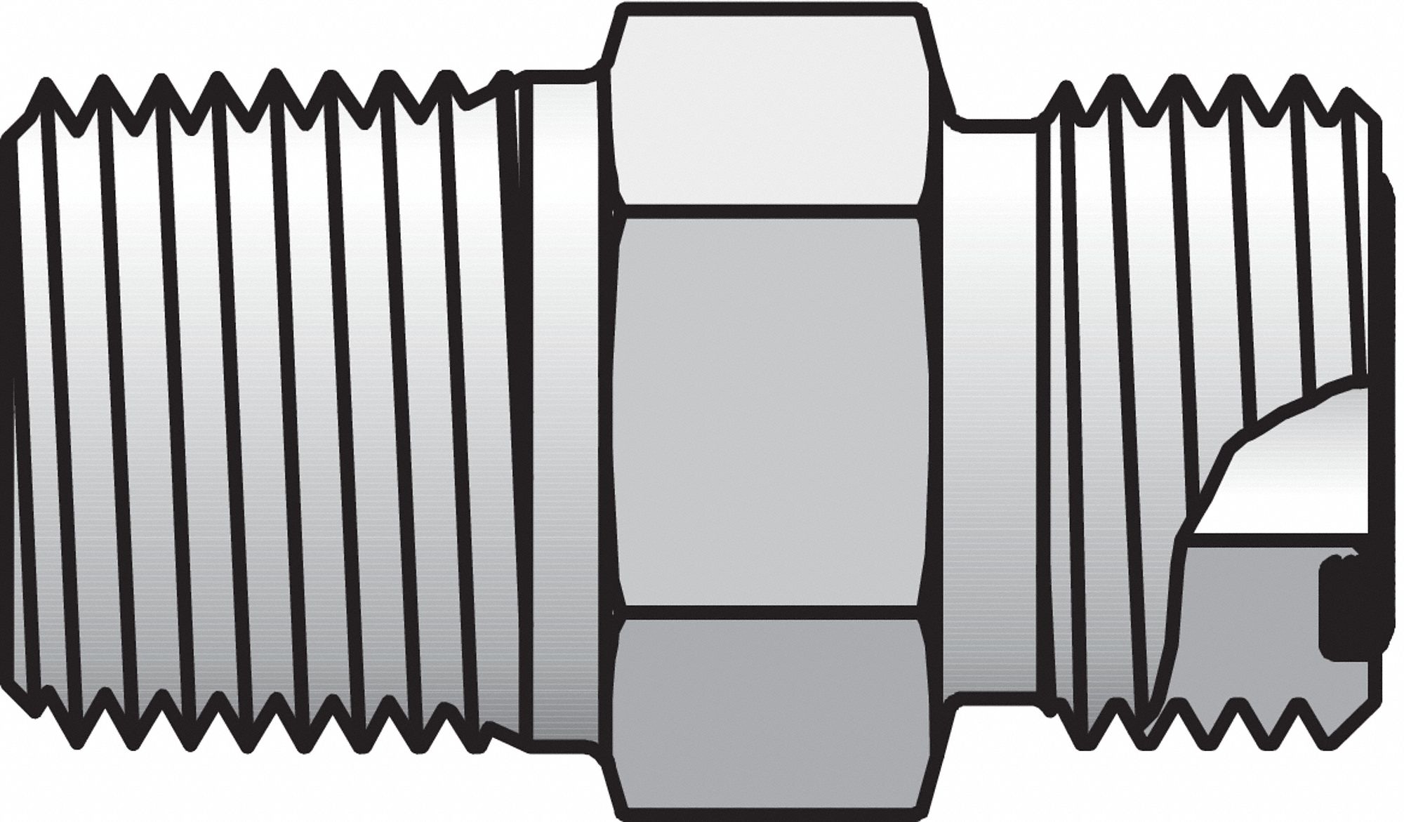 SEAL-LOK O-RING FACE SEAL TUBE FITTING/ADAPTER, STEEL, TOUGHSHIELD PLUS, CONNECTOR, 2.3 IN L, 9,200 PSI, 1 IN SIDE A OD