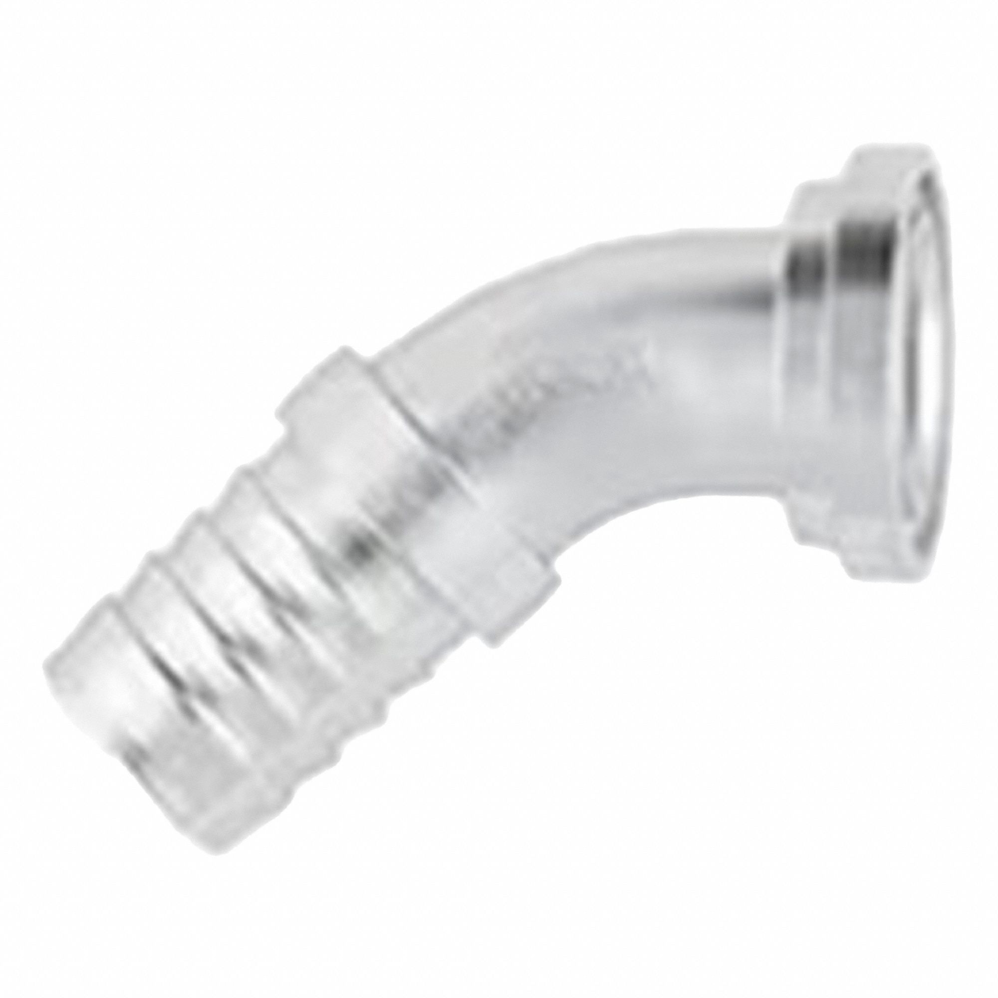 FLANGE HEAD, STEEL, 45 °  ELBOW, 3.90 IN L, 1 1/4 IN INSIDE DIAMETER, 1 1/4 IN HOSE FITTINGS