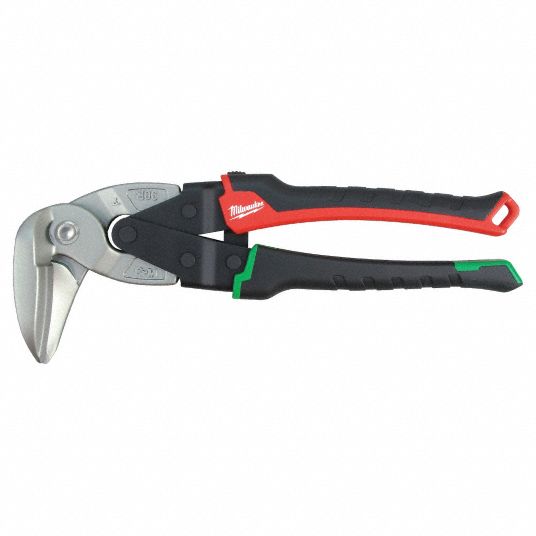 MILWAUKEE Right Upright Snip, 9 1/2 in, 24 Mild/28 Stainless Steel
