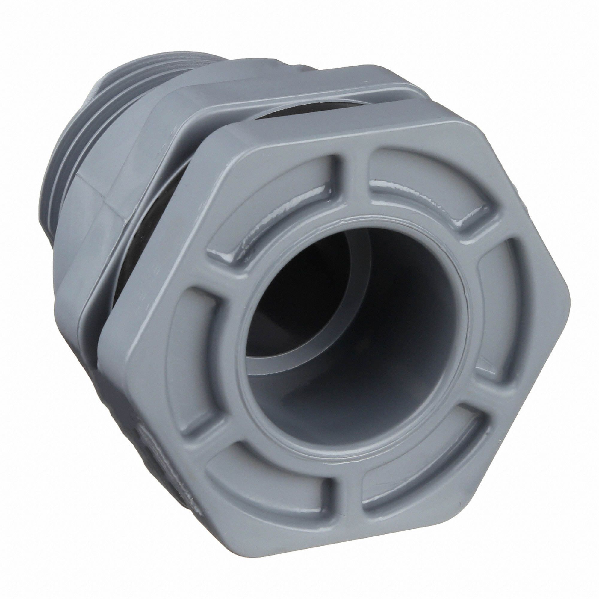 HAYWARD CPVC Bulkhead Tank Fitting, 1 1/2 in Pipe Size, FNPT x Socket