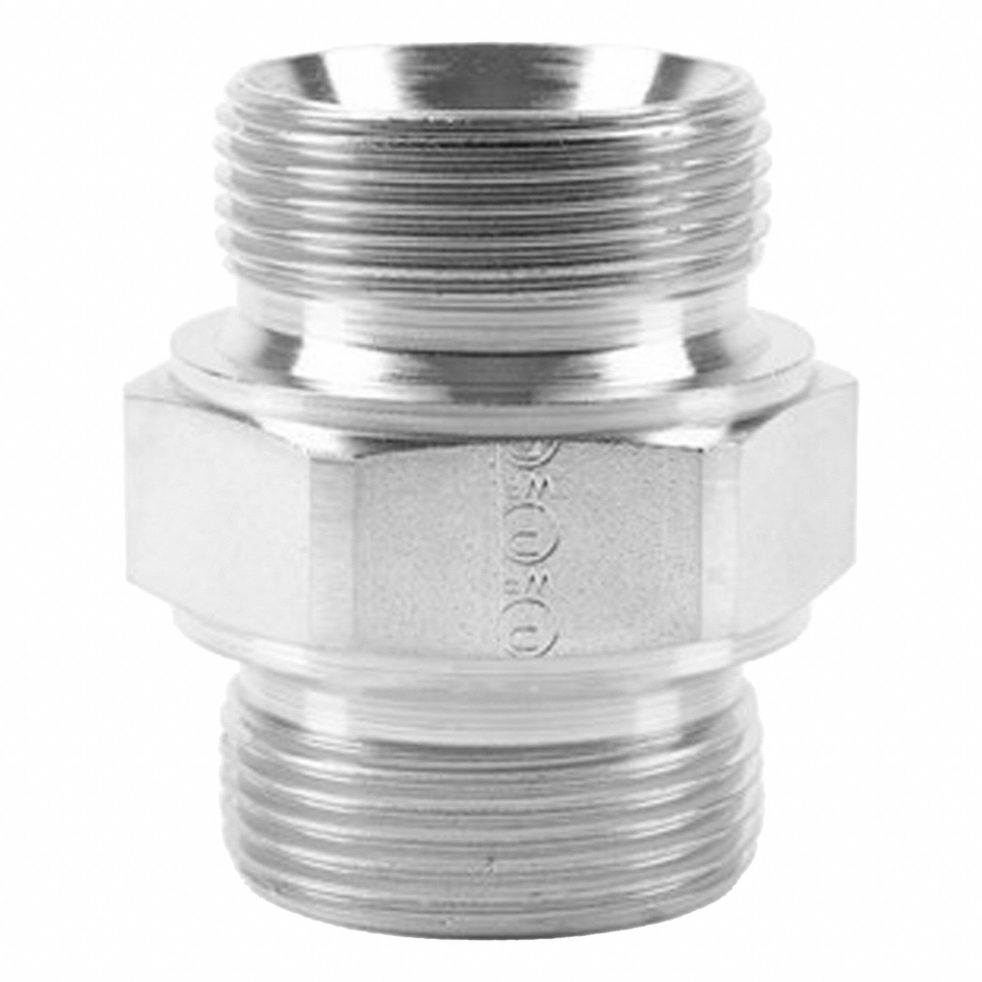PIPE FITTING AND PORT ADAPTER, STEEL, TOUGHSHIELD PLUS PLATING, STRAIGHT, 28 MM L, 7,500 PSI, 19 MM HEX