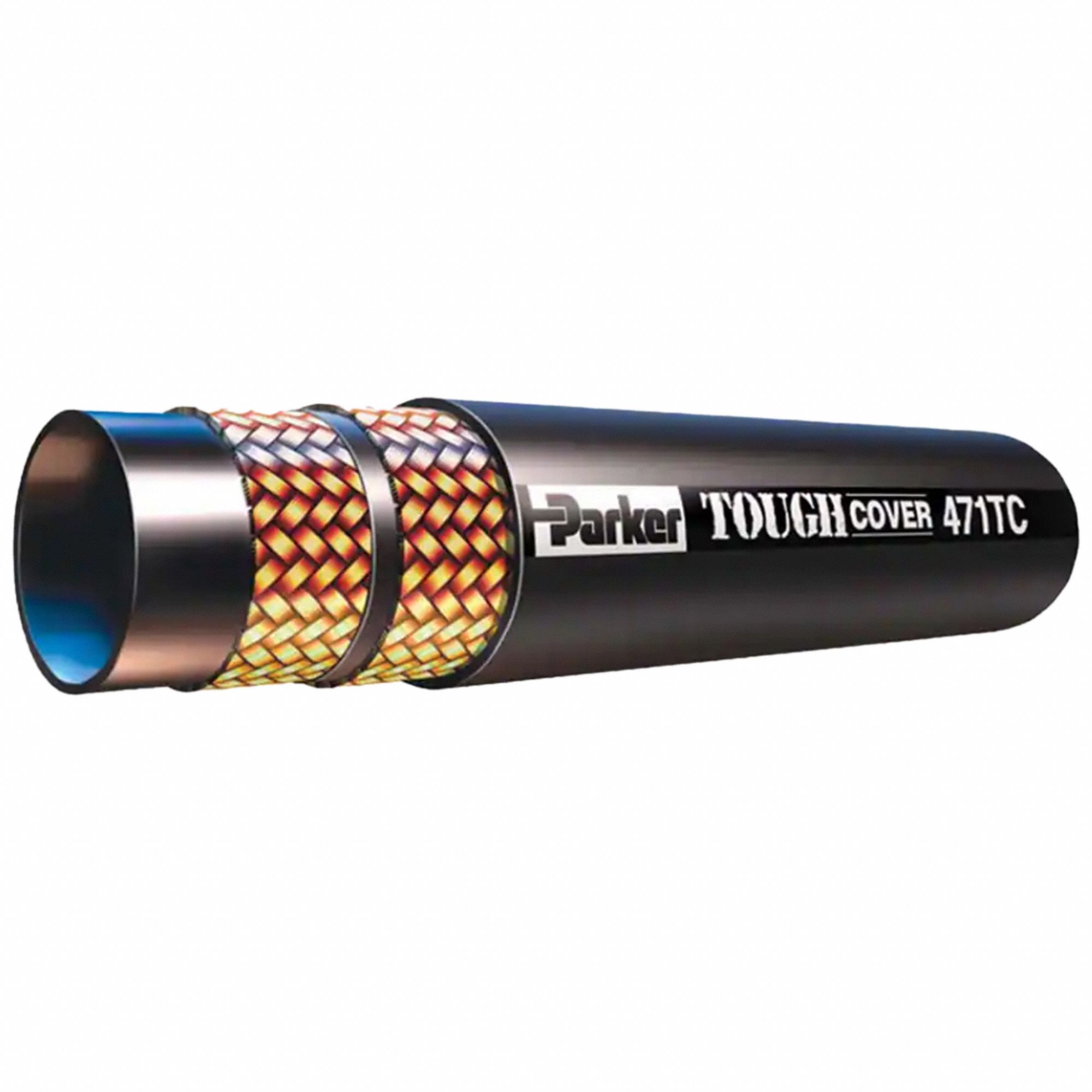 HYDRAULIC HOSE, 5,000 PSI, ⅜ IN HOSE ID, 11/16 IN HOSE OD, 50 FT HOSE LENGTH, BLACK