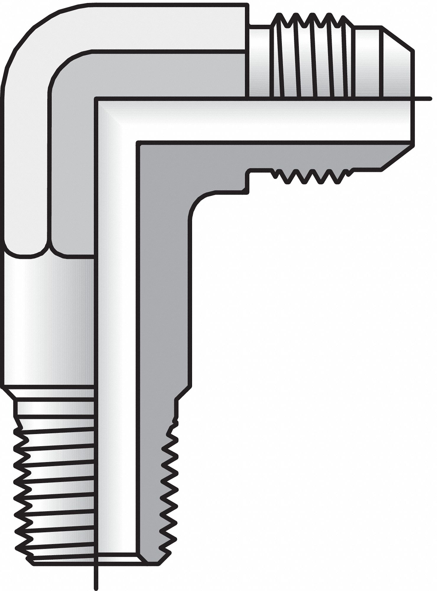LONG ELBOW ADAPTER, SEAL INCLUDED, 1/2 IN SIDE A OD