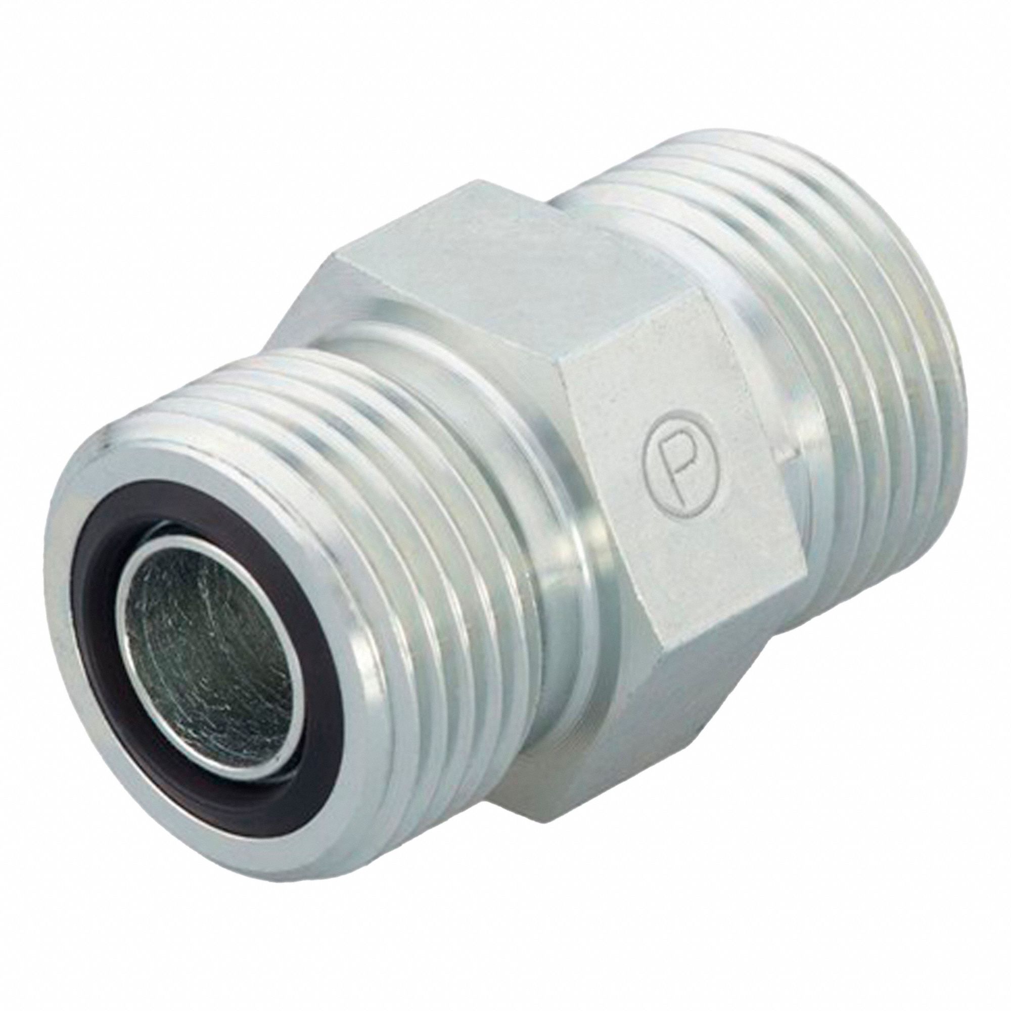 PIPE FITTING AND PORT ADAPTER, STEEL, TOUGHSHIELD PLUS PLATING, STRAIGHT, 33.2 MM L, 7,500 PSI, 22 MM HEX
