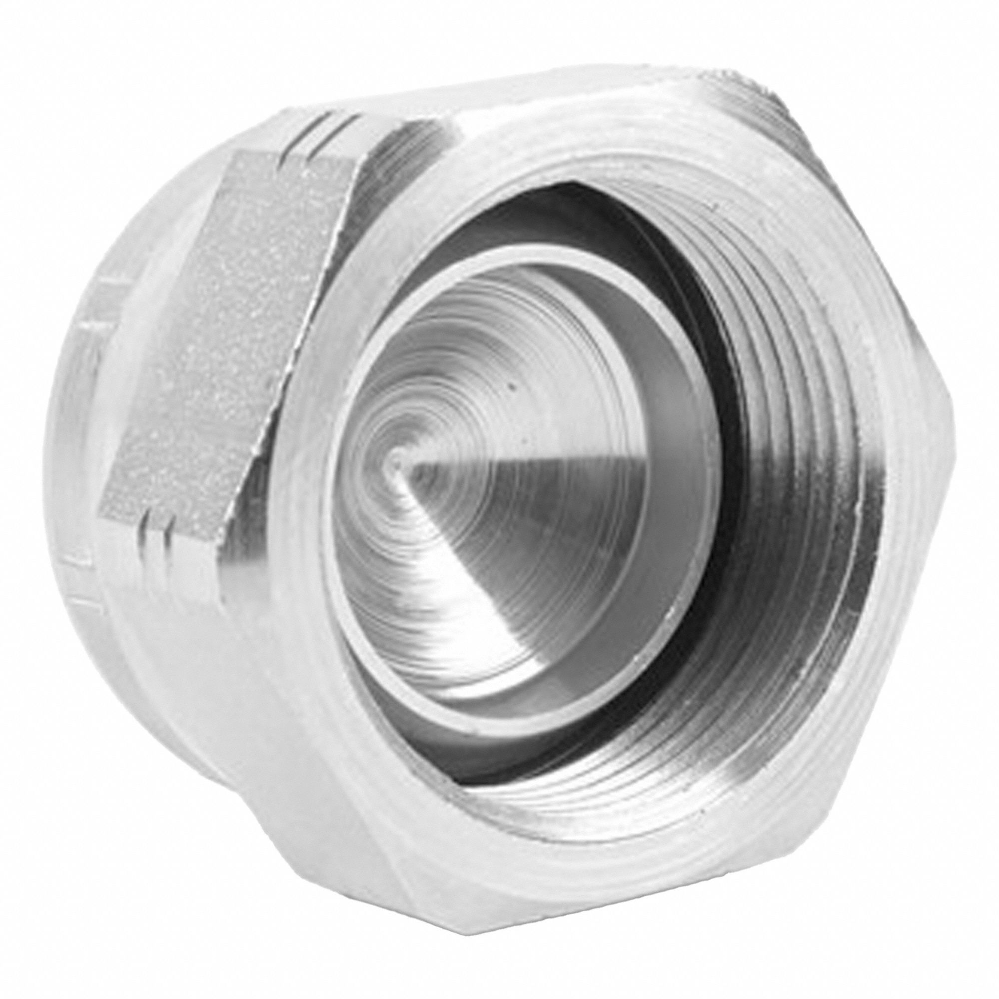 THREAD ADAPTER, M22 THREAD, STEEL, CAP, 27.1 MM L, 4,000 PSI, FLARED CONNECTION, 30 °  FLARE, 27 MM HEX